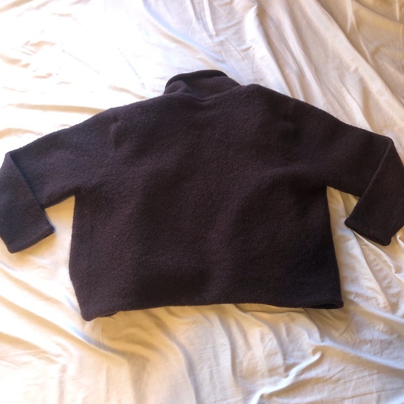 Honors Plus Size 100% wool brown zip up sweater. - Picture 3 of 3